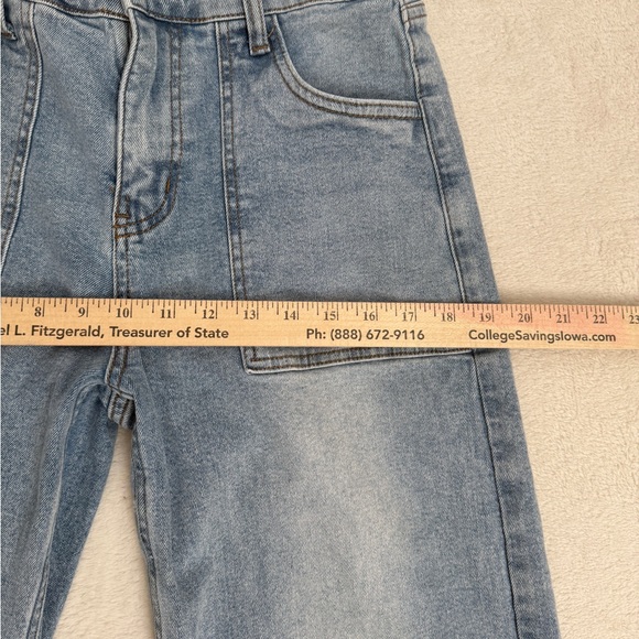 Vibrant MIU Wide  Leg Jeans Size 5 W26 Light Wash Patch Pocket Cropped Denim - Picture 16 of 16